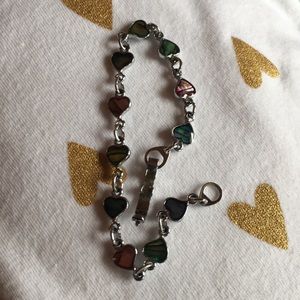 Multicolored Heart Bracelet